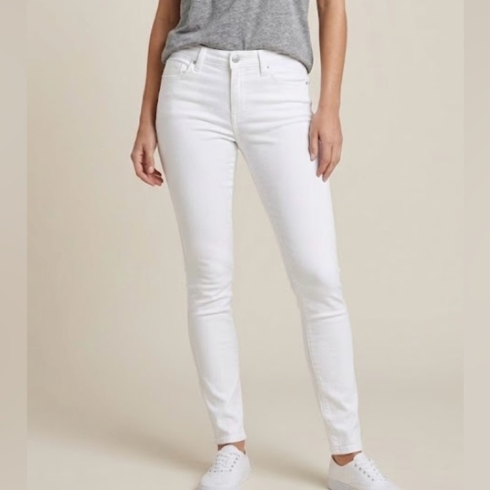 Lila Ryan Henry & Belle The Right White Mid-Rise Skinny Jeans Stretch 28” x 27”